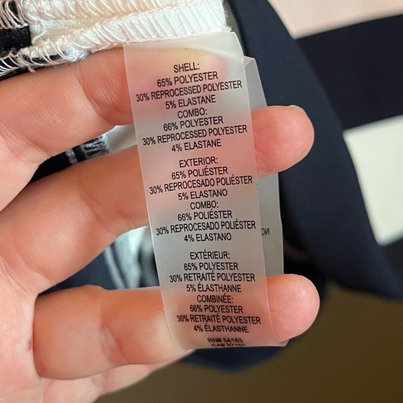 NWT Tommy Hilfiger Sz 18 Women’s Blue Pink Striped Scuba Sheath Midi Dress $109! - Picture 6 of 10